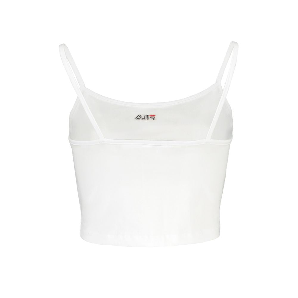 Fila White Cotton Shirt with Embroidery Details