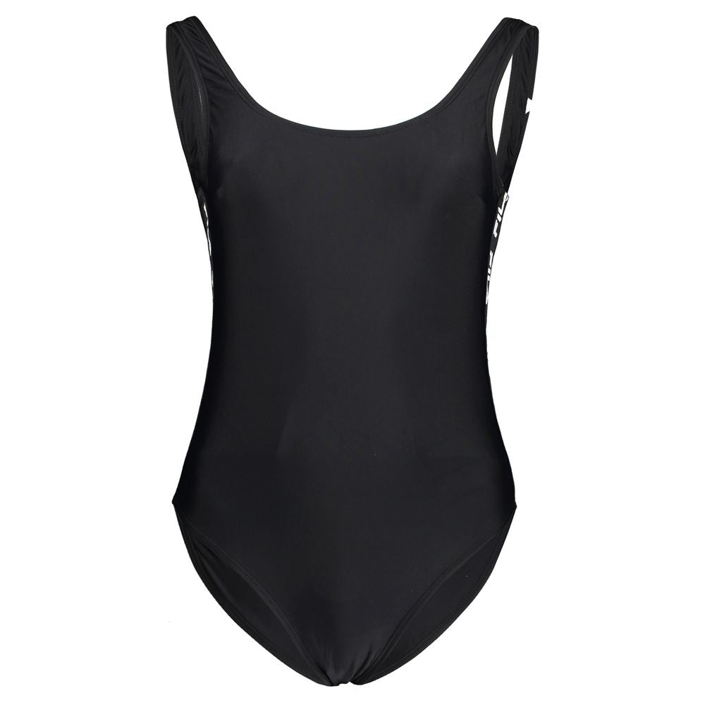 Fila Black Elastane Swimwear One-Piece Swimsuit