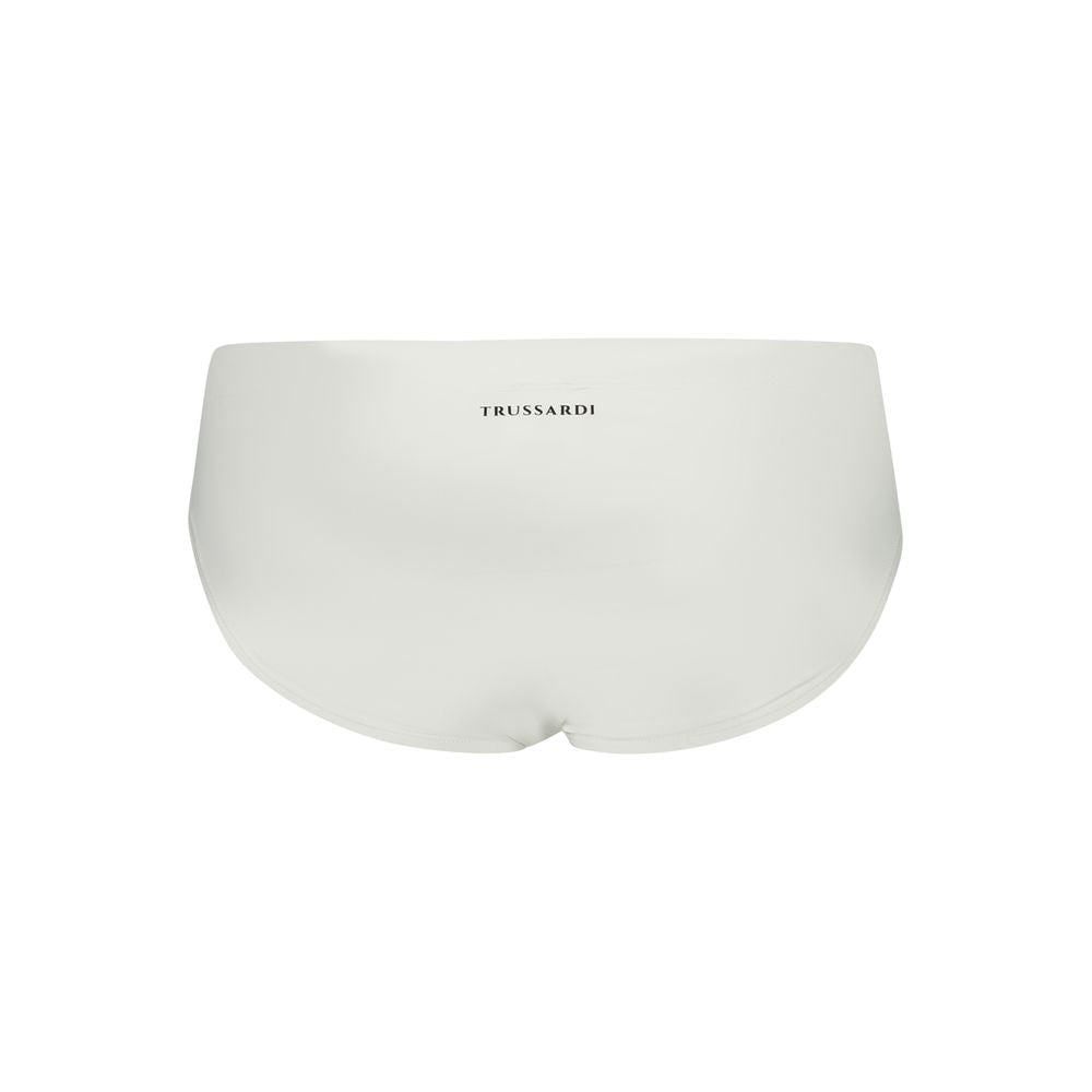 Trussardi White Elastane Swimwear - Beach Briefs