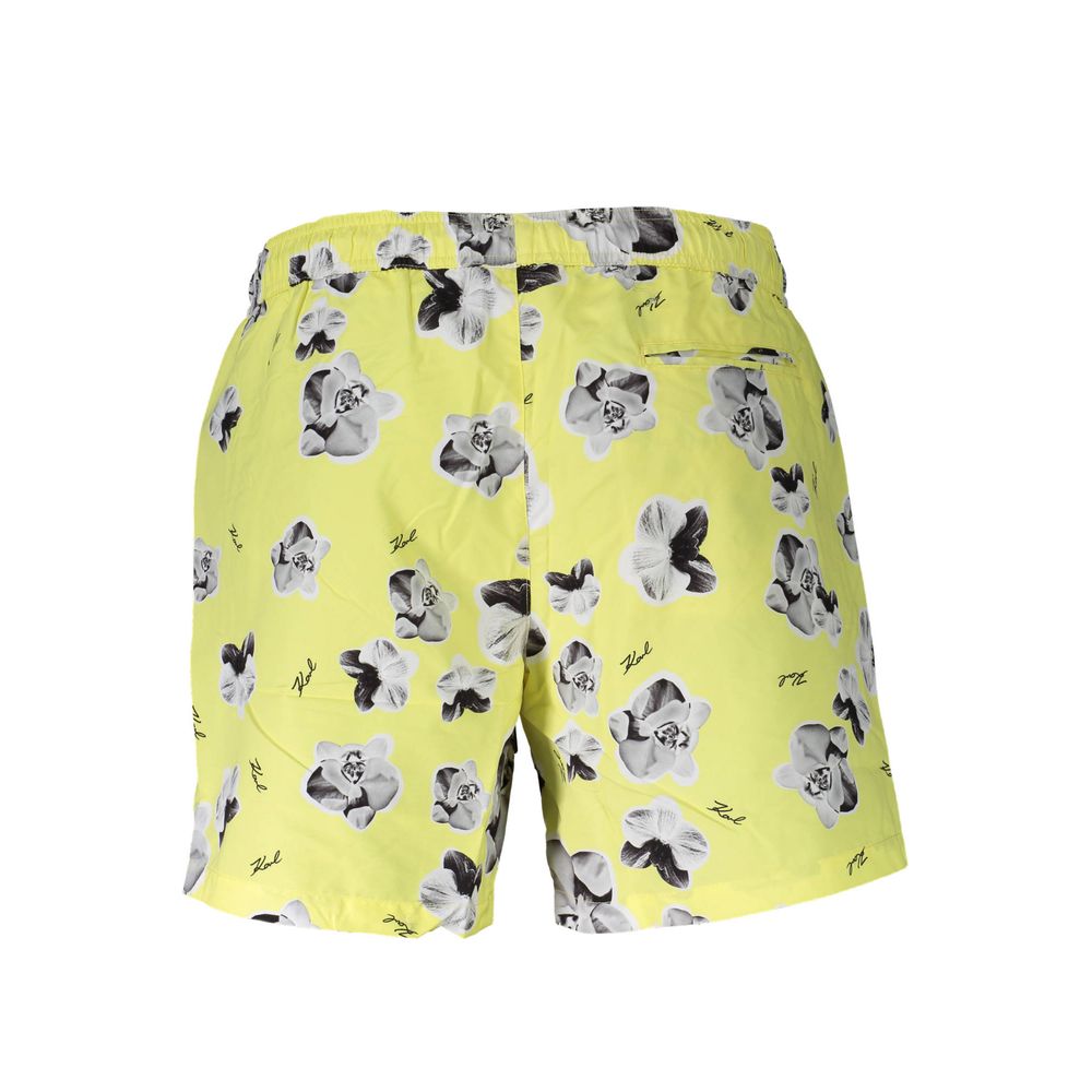 Karl Lagerfeld Yellow Polyester Swimwear Boxer