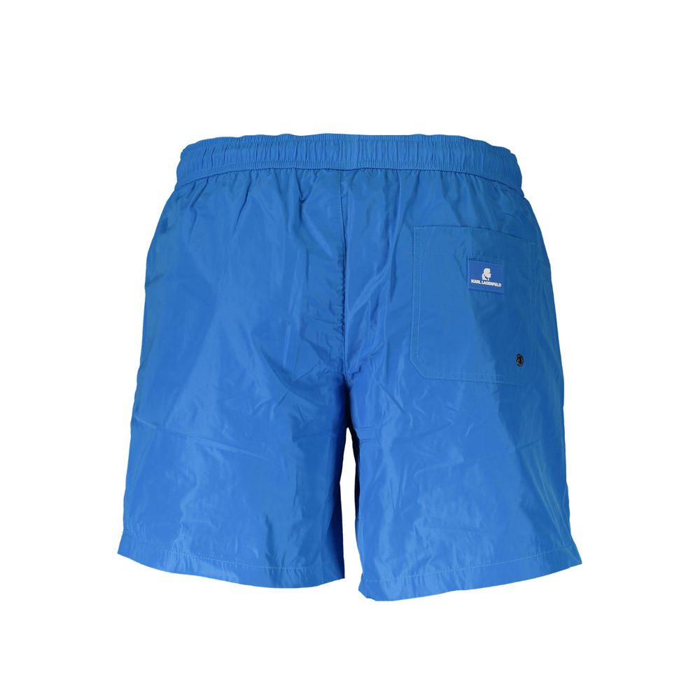 Karl Lagerfeld Blue Polyester Swimwear - Medium Swim Boxer