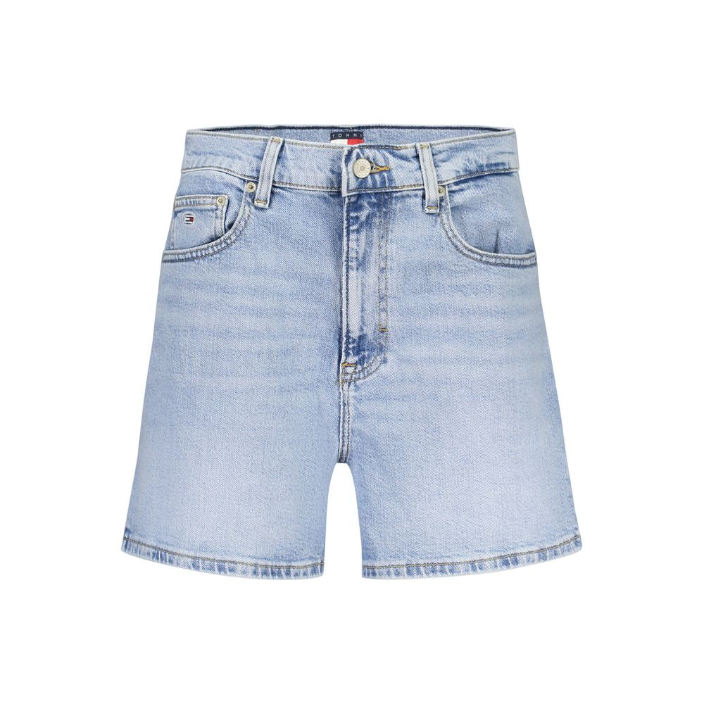 Tommy Hilfiger Blue Cotton Short Mom Jeans