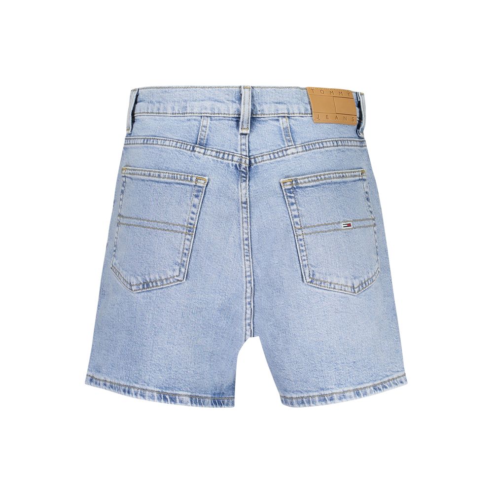 Tommy Hilfiger Blue Cotton Short Mom Jeans