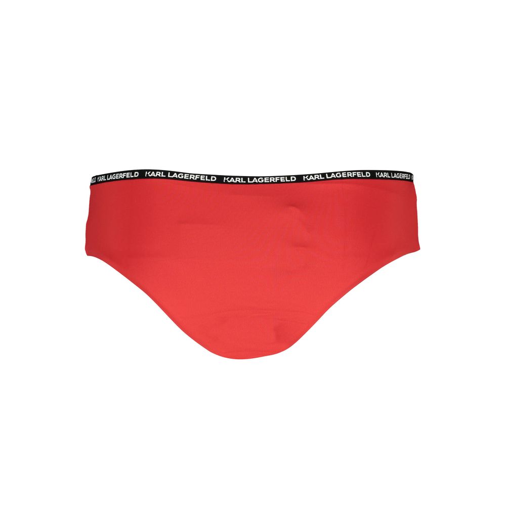 Karl Lagerfeld Red Elastane Swimwear Briefs