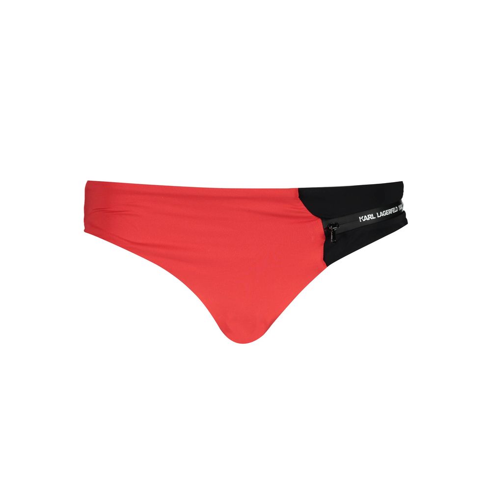 Karl Lagerfeld Red Elastane Swimwear Briefs