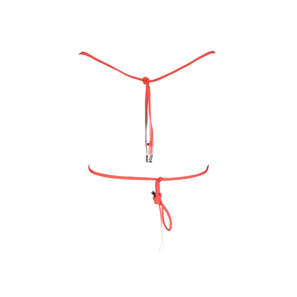 Karl Lagerfeld Red Elastane Triangle Swimsuit