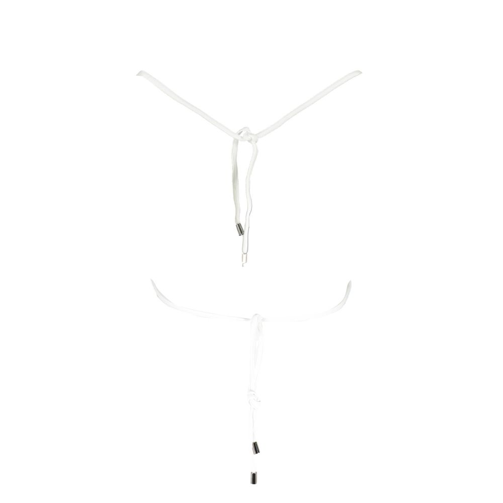 Karl Lagerfeld White Elastane Triangle Swimsuit