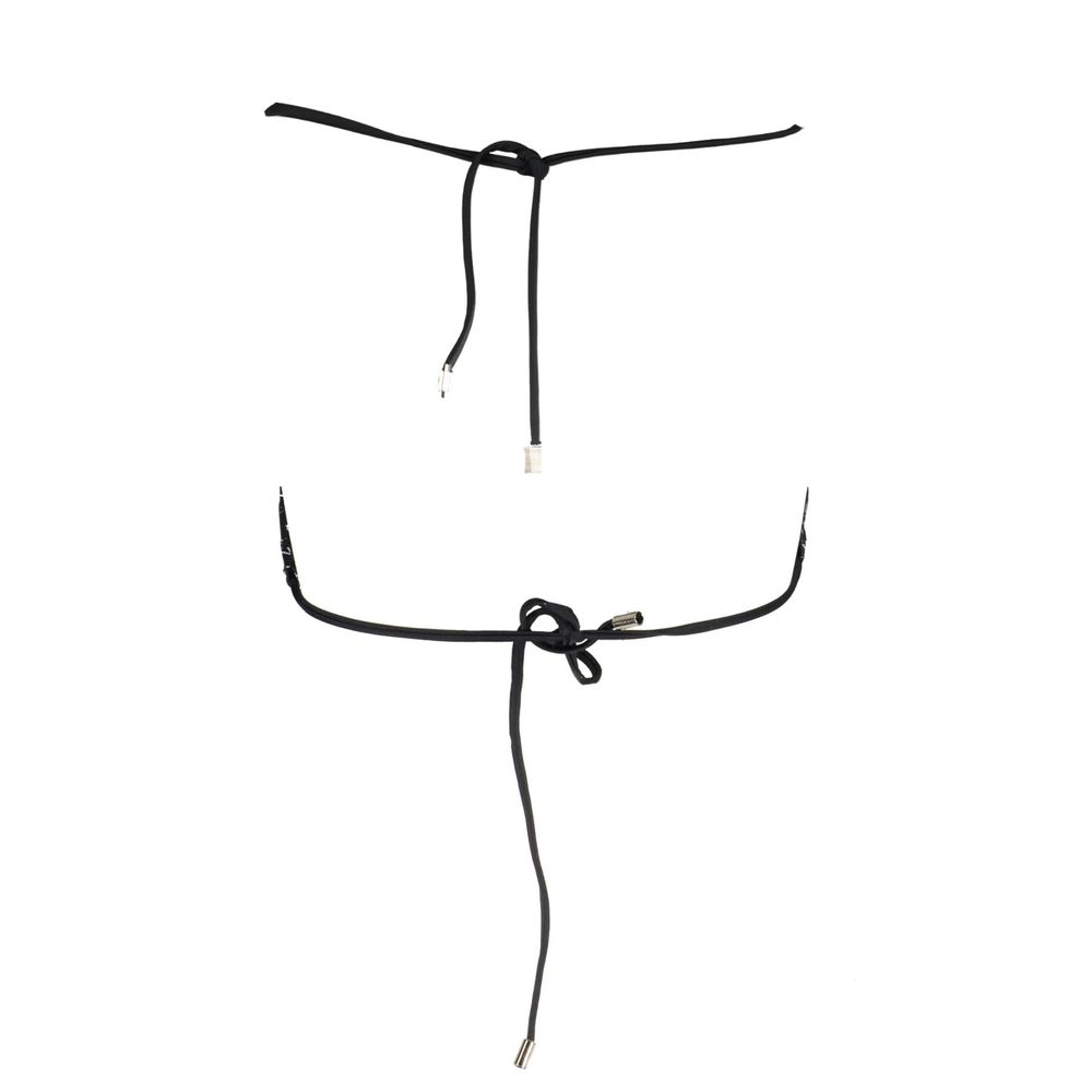 Karl Lagerfeld Black Elastane Triangle Swimsuit