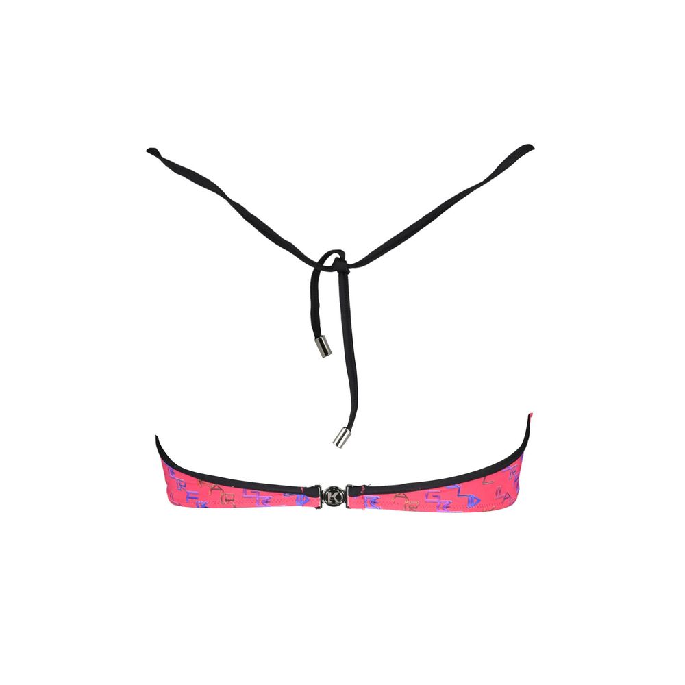 Karl Lagerfeld Red Elastane Bandeau Swimsuit