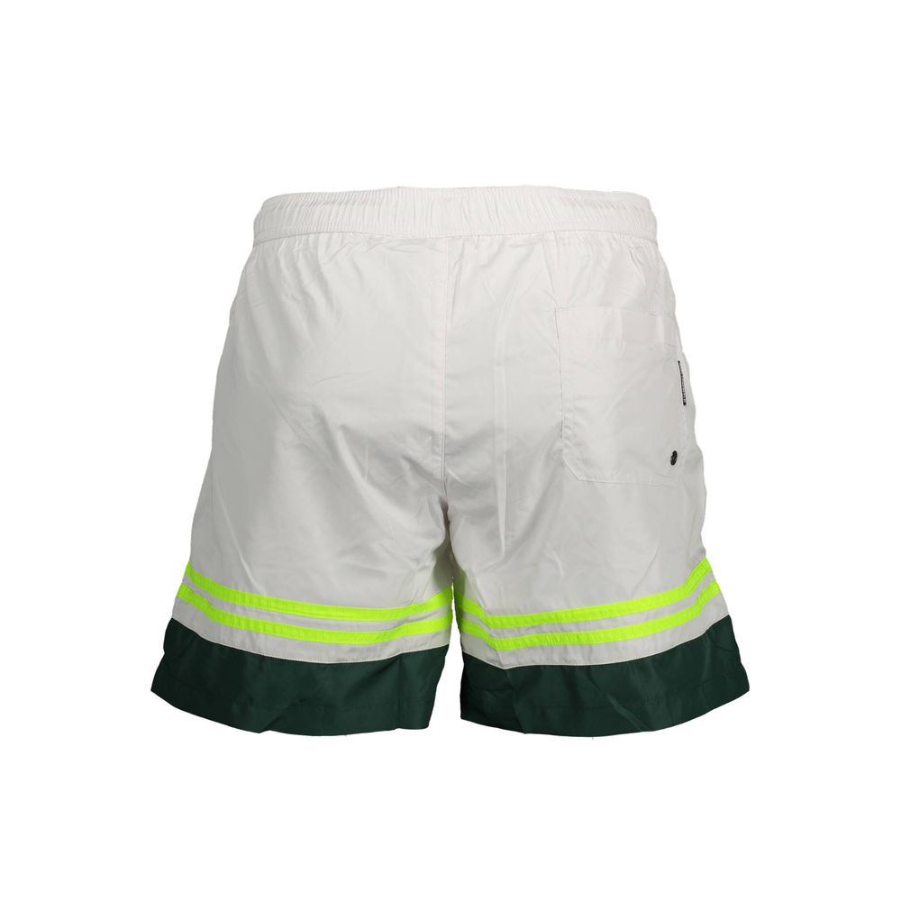 Karl Lagerfeld White Polyester Swimwear - Timeless Elegance by the Poolside