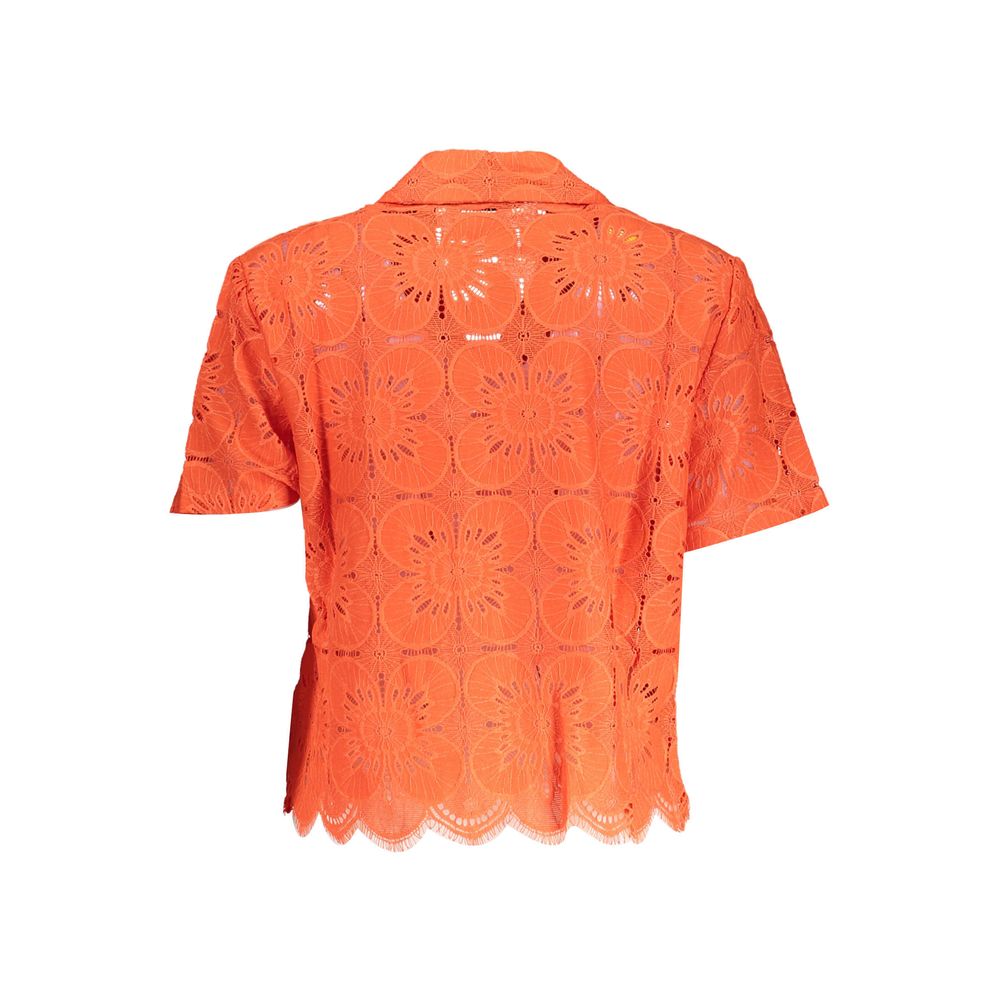 Desigual Orange Cotton Short-Sleeved Shirt