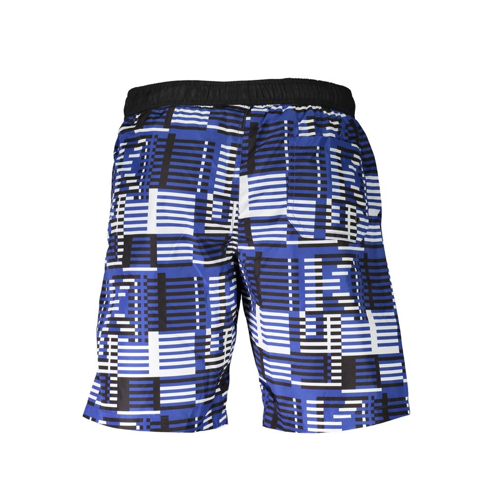 Karl Lagerfeld Blue Polyester Long Sea Boxer Swimwear