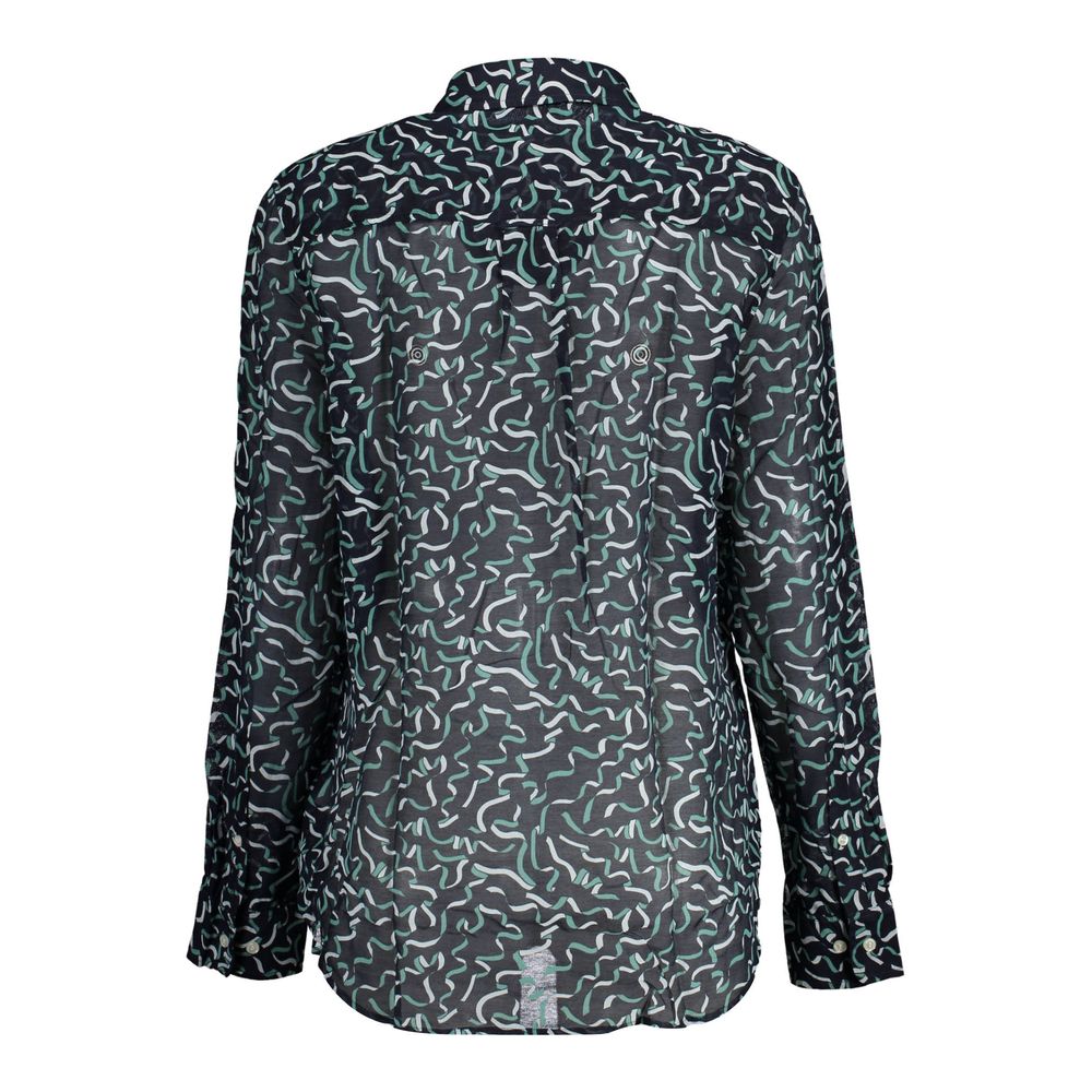 Gant Blue Cotton Shirt with Italian Collar