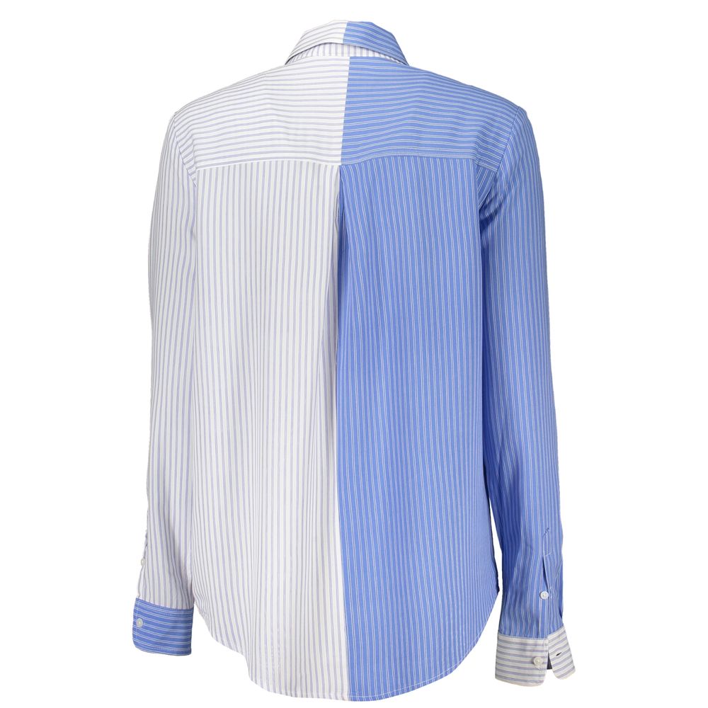 Desigual Blue Viscose Long Sleeve Shirt