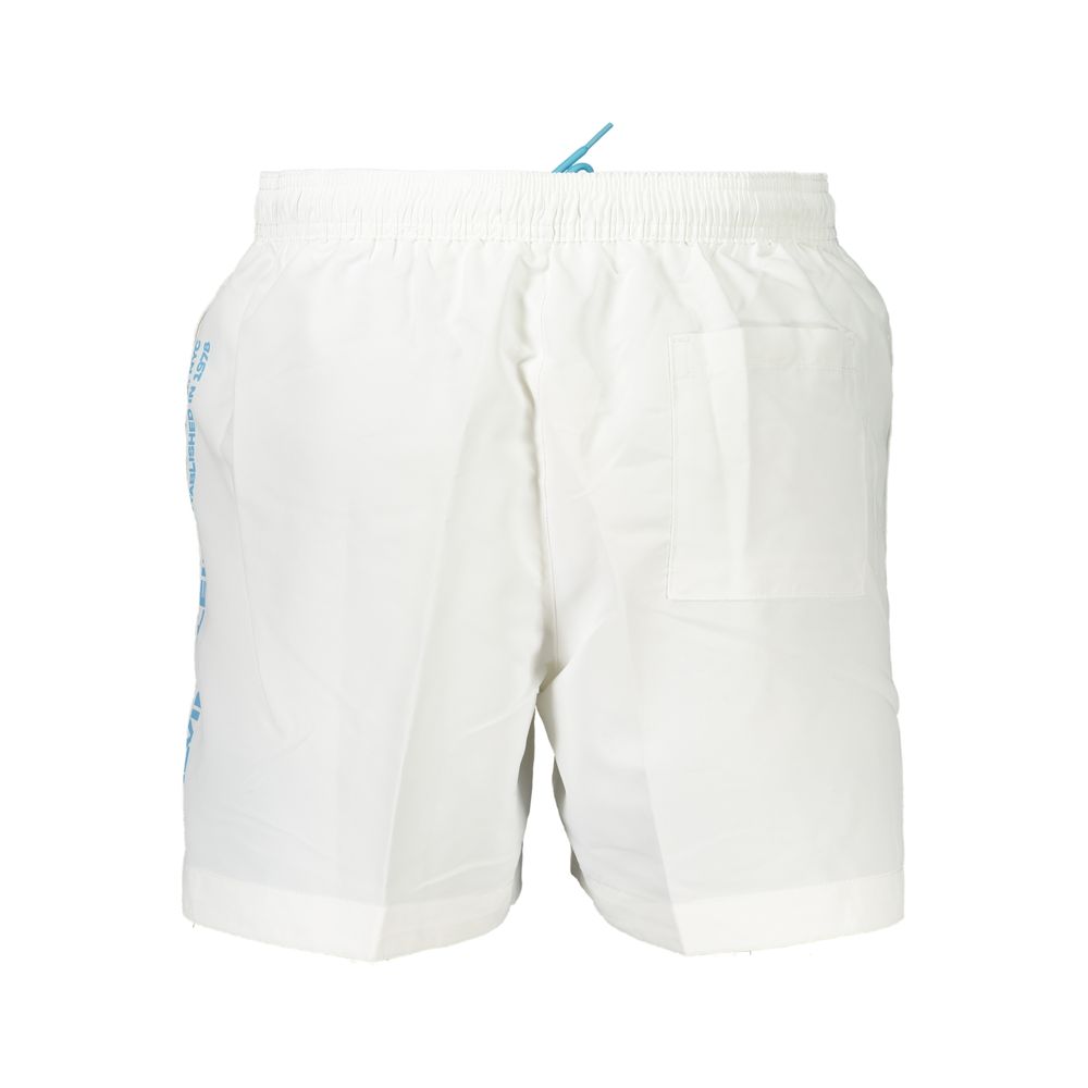 Calvin Klein Men's Medium White Polyester Swimwear