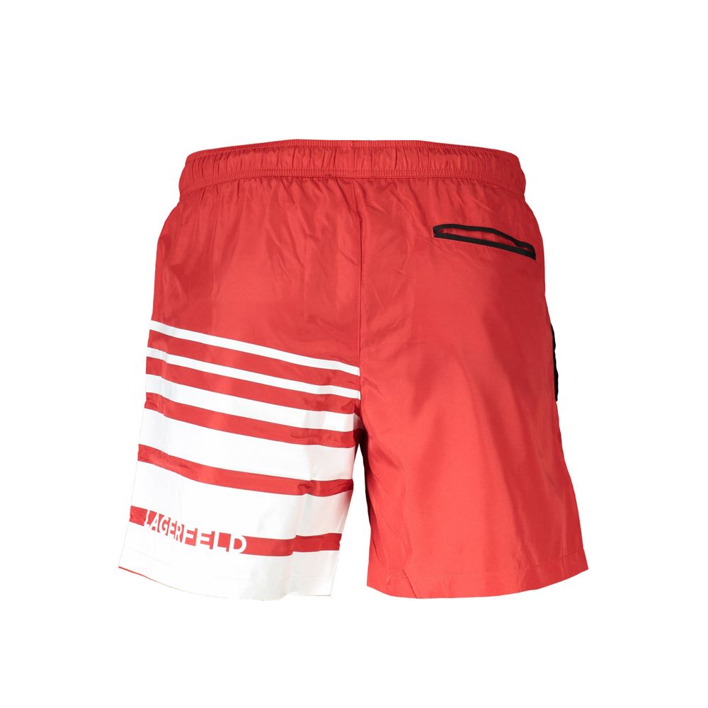 Karl Lagerfeld Red Polyester Swimwear Boxers