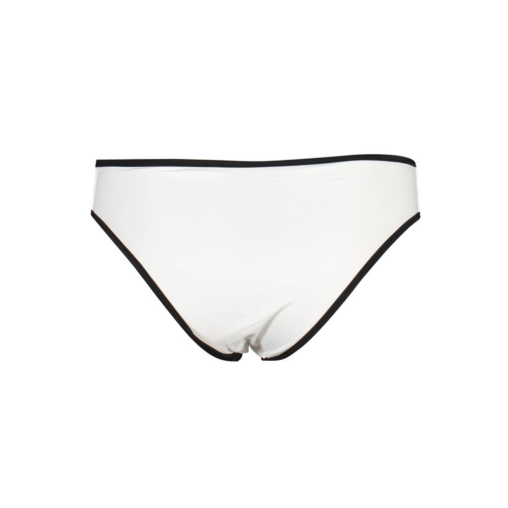 Karl Lagerfeld White Elastane Swimwear: Timeless Elegance