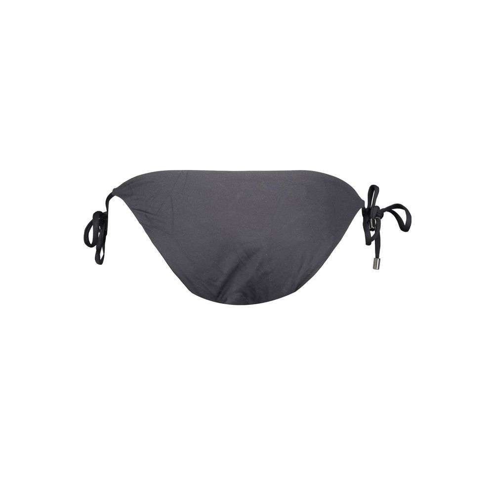 Karl Lagerfeld Black Elastane Swimwear: Stylish Swim Briefs with Adjustable Straps