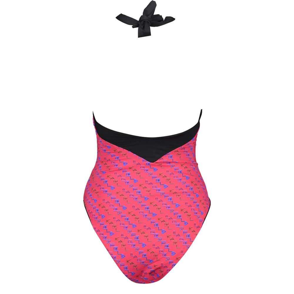 Karl Lagerfeld Red Elastane Full Swimsuit