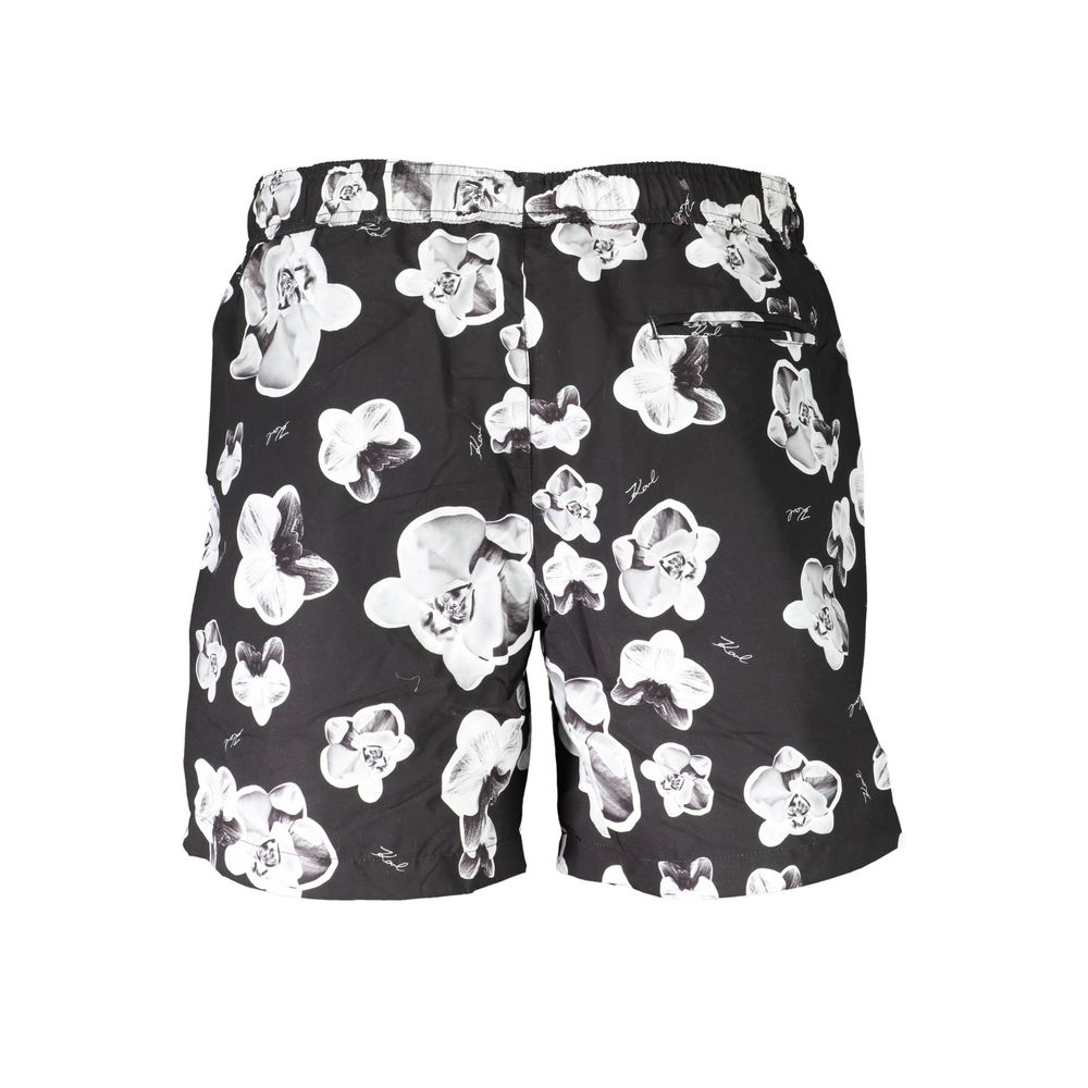 Karl Lagerfeld Black Polyester Swimwear - Medium Swim Boxer