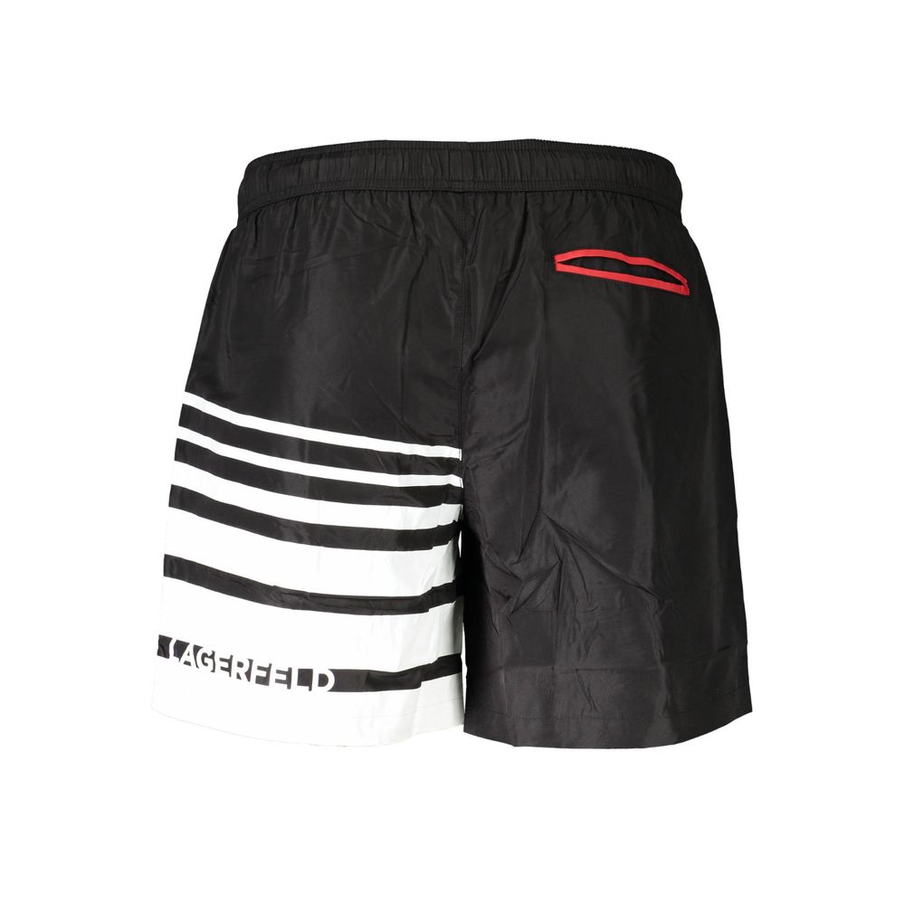 Karl Lagerfeld Black Polyester Swimwear - Medium Swim Boxer