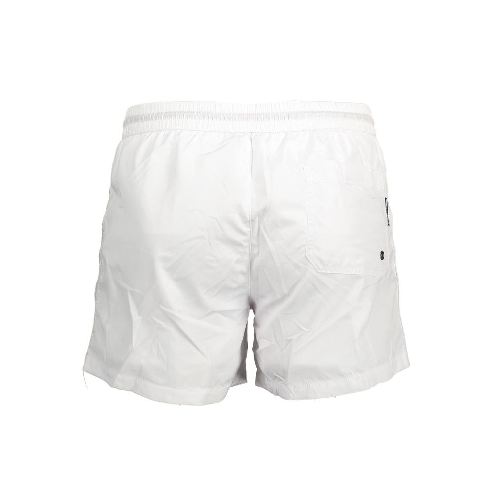 Karl Lagerfeld White Polyester Swimwear - Modern Elegance for Poolside Sophistication
