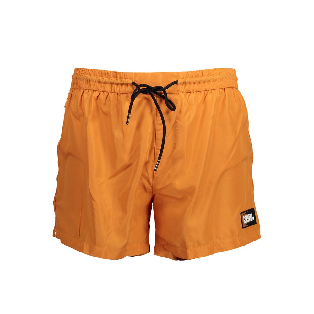 Karl Lagerfeld Orange Polyester Swimwear - Short Swim Boxer