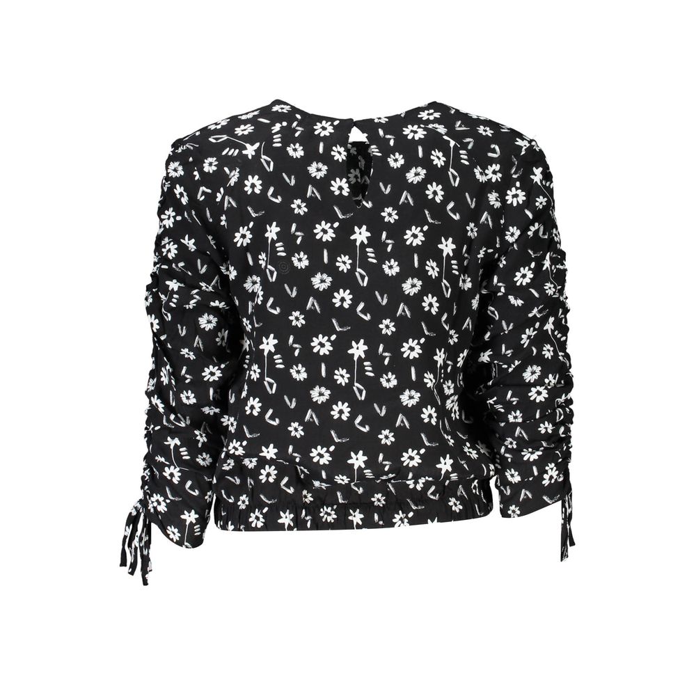 Desigual Black Viscose Shirt: Embrace Individuality in Style