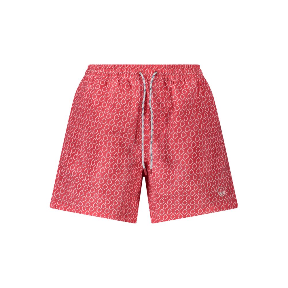 North Sails Red Polyester Swimwear - Patterned Swim Boxer