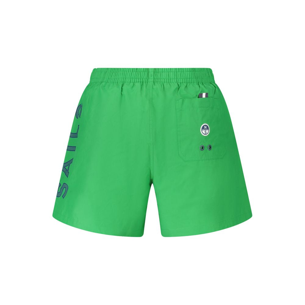 North Sails Green Cotton Swimwear - 36cm Swim Boxer
