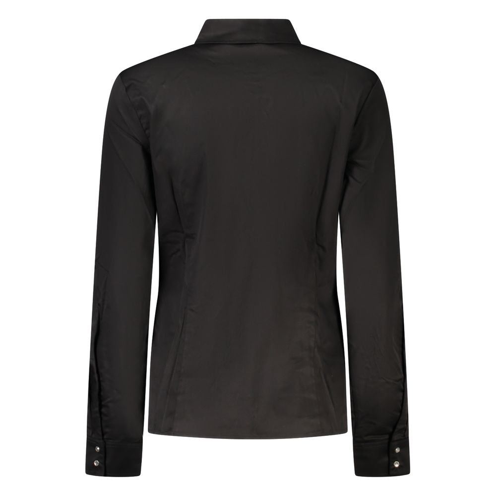 Guess Jeans Black Cotton Shirt - Stylish Long Sleeve Essential