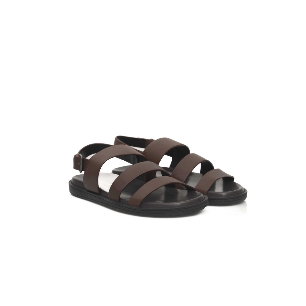 Cerruti 1881 Brown Cowhide Leather Men’s Sandals