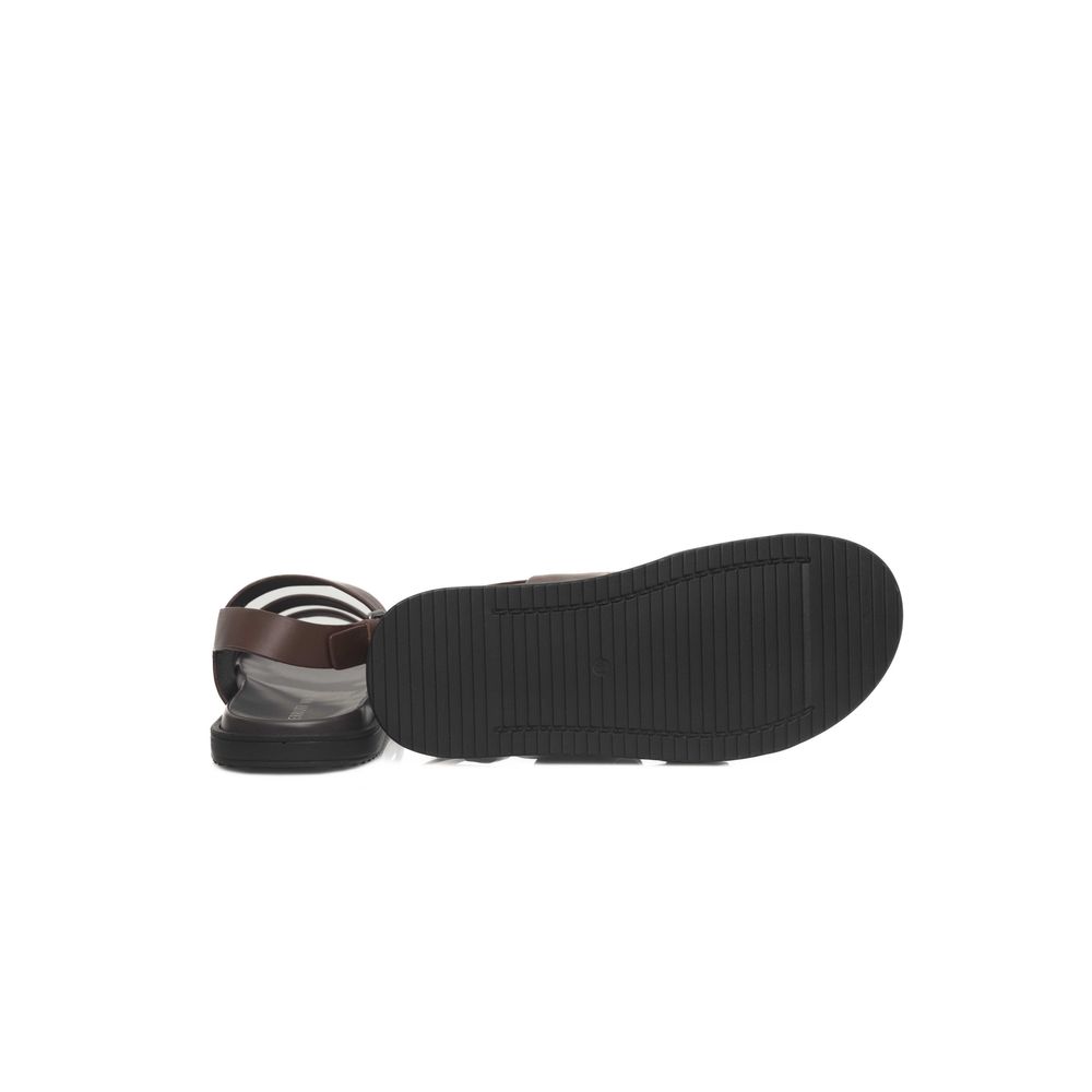 Cerruti 1881 Brown Cowhide Leather Men’s Sandals