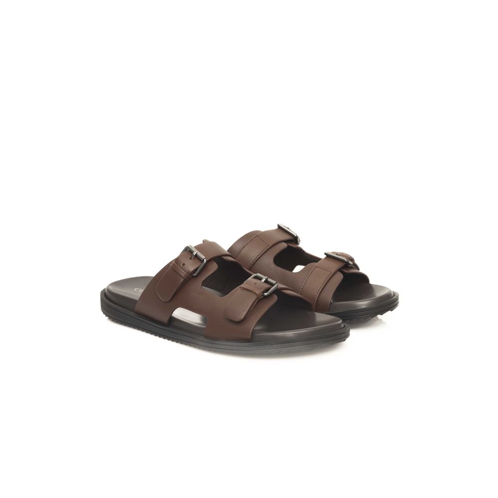 Cerruti 1881 Brown Cowhide Sandal - Luxury Leather Comfort