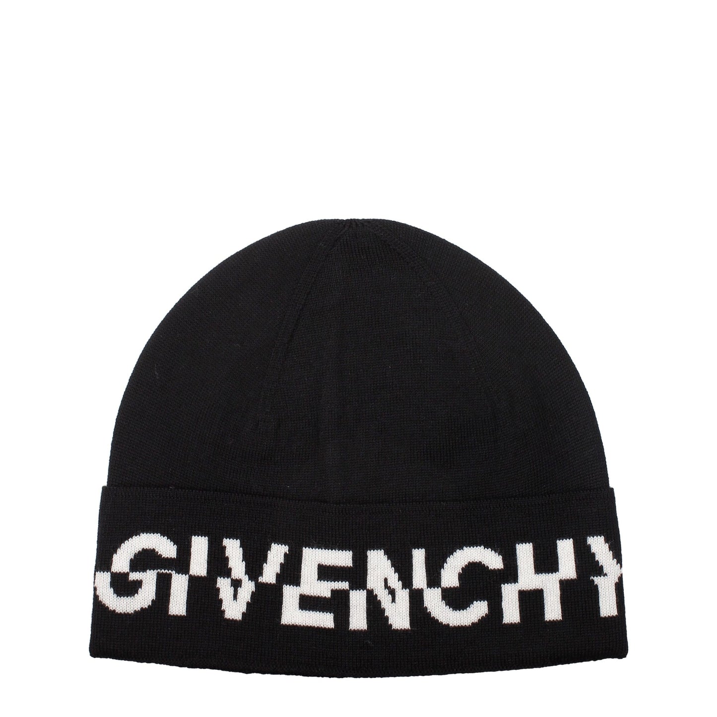 Givenchy Black & White Logo Wool Beanie