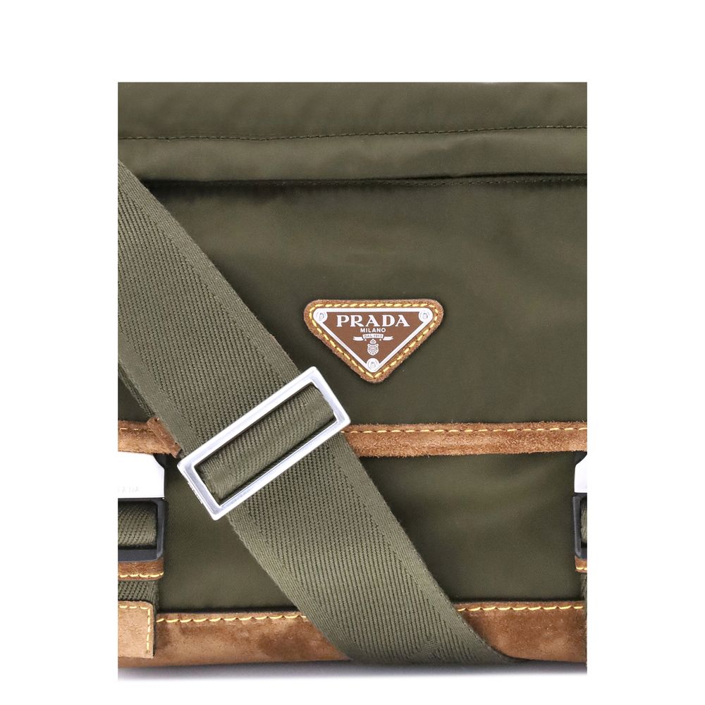 Prada Re-Nylon and Leather Medium Shoulder Bag
