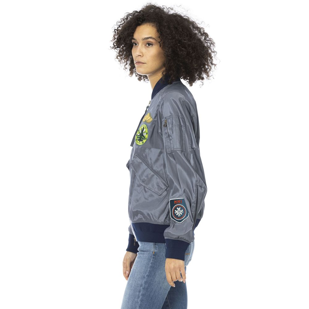 Mr&Mrs Italy Light Blue Polyamide Bomber Jacket