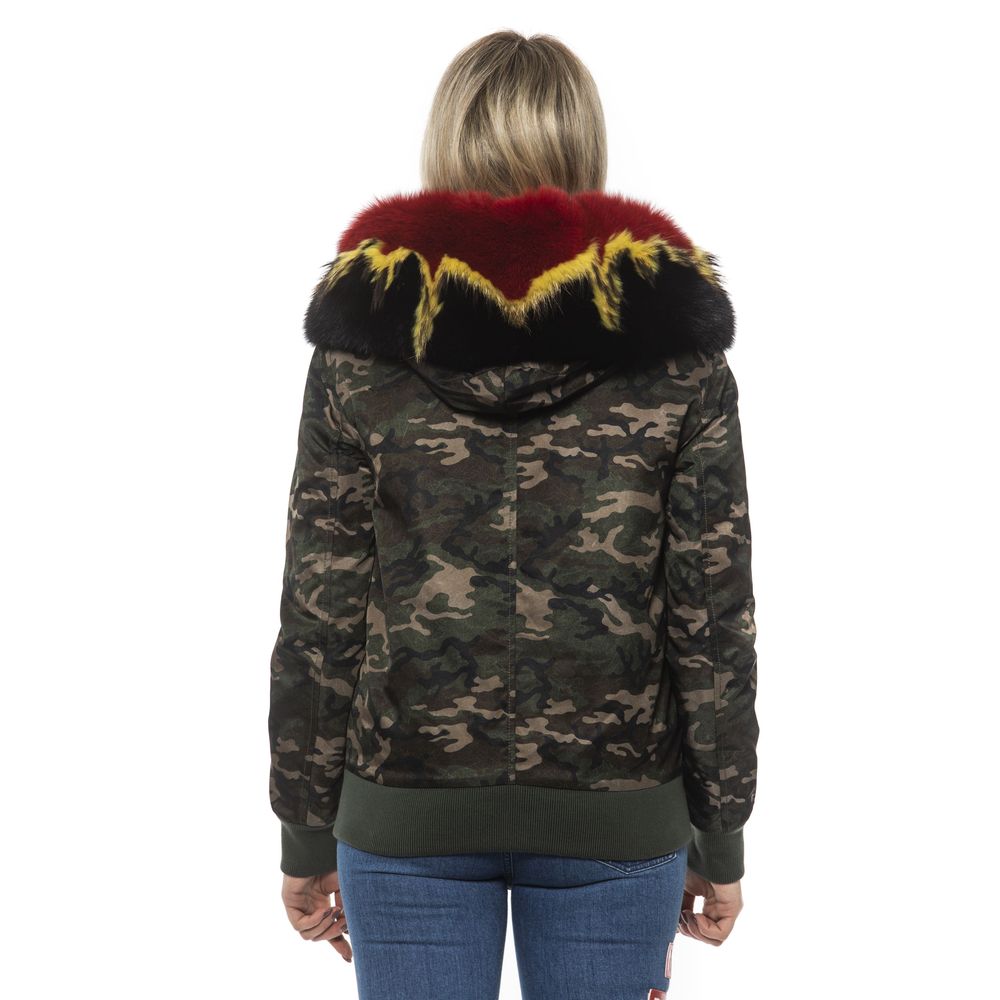 Mr&Mrs Italy Army Polyamide Bomber Jacket with Removable Fur