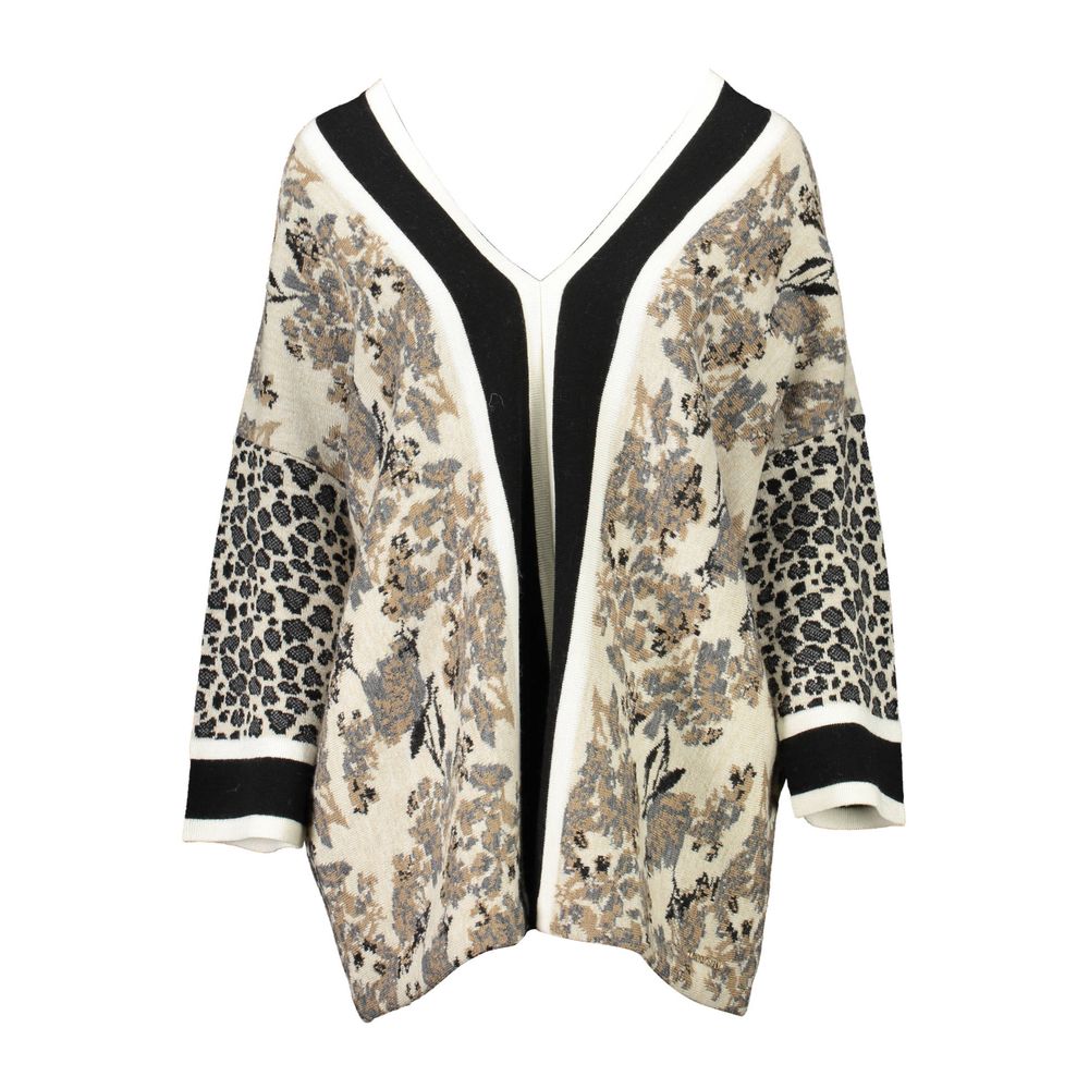 Blugirl Beige Wool Sweater with Contrasting Details