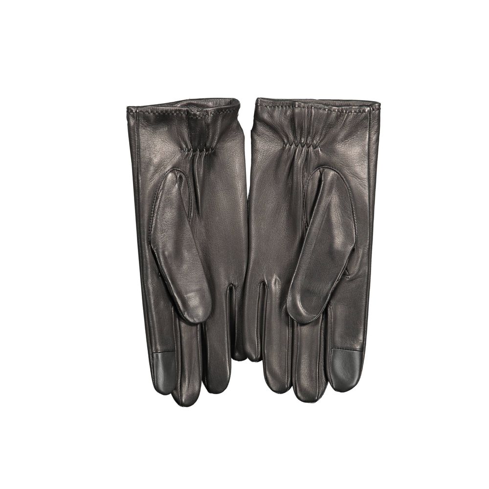 Tommy Hilfiger Black Leather Gloves
