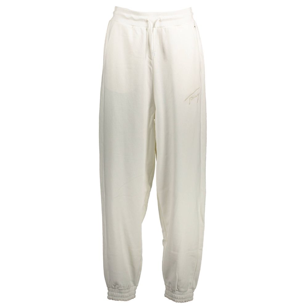 Tommy Hilfiger White Cotton Sports Trousers
