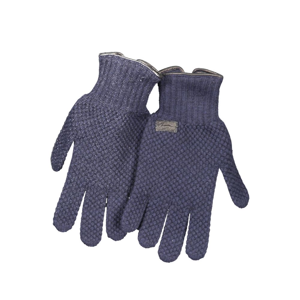 Harmont & Blaine Blue Wool Gloves