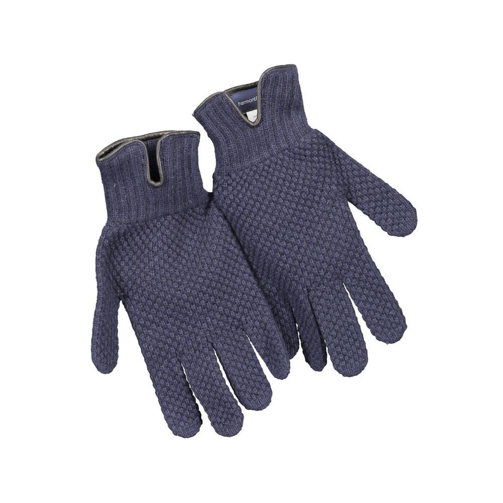 Harmont & Blaine Blue Wool Gloves