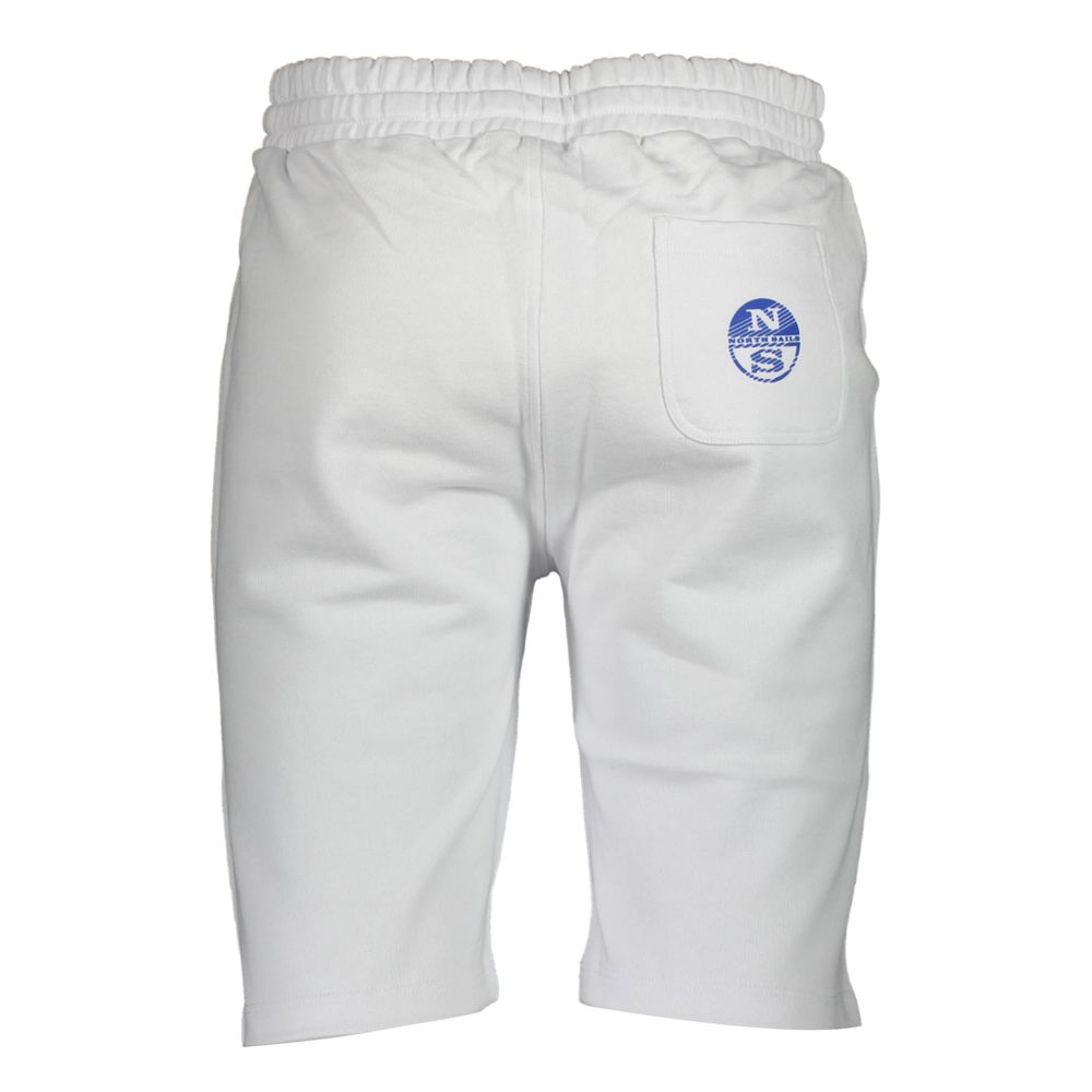 North Sails White Cotton Pant - Sporty & Sustainable Trousers