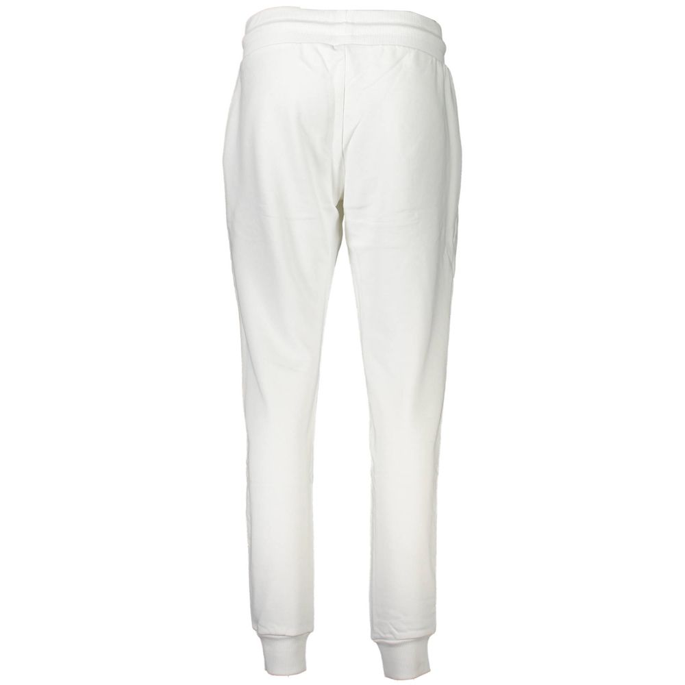Cavalli Class White Cotton Sporty Trousers