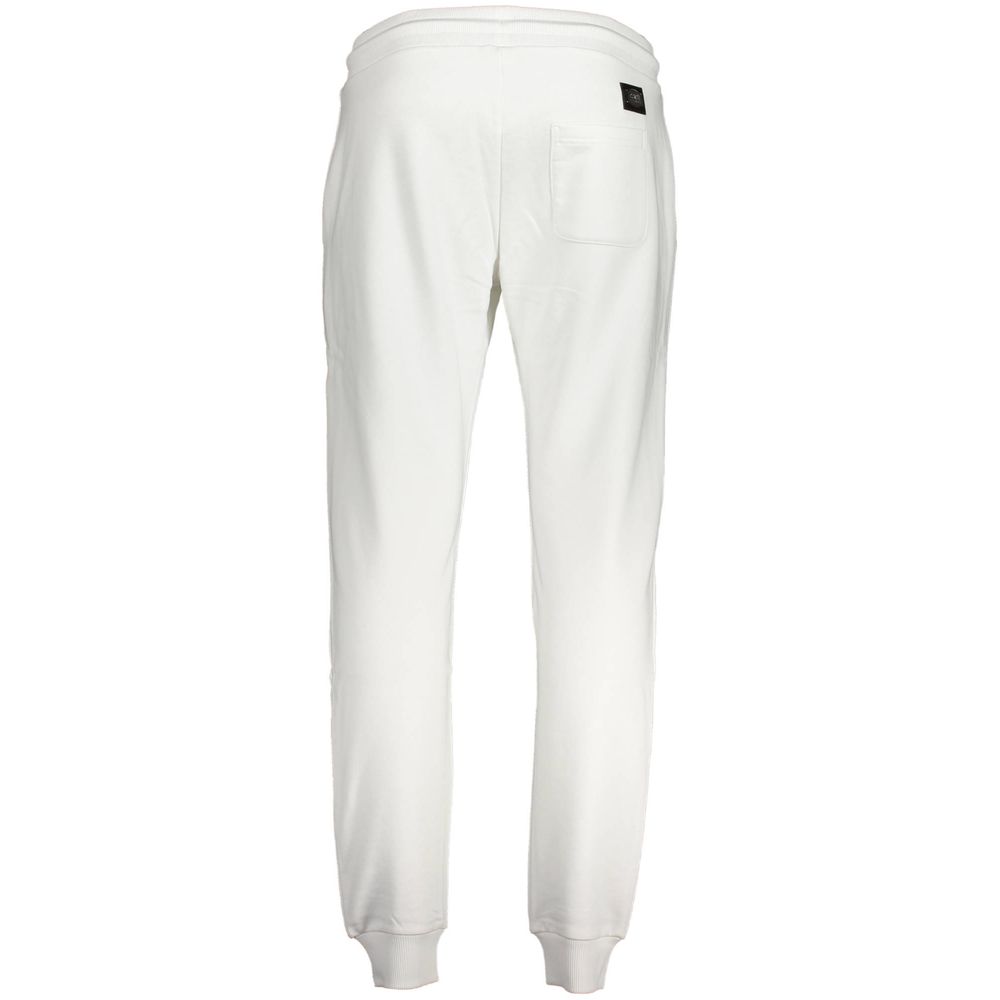 Cavalli Class White Cotton Sporty Trousers