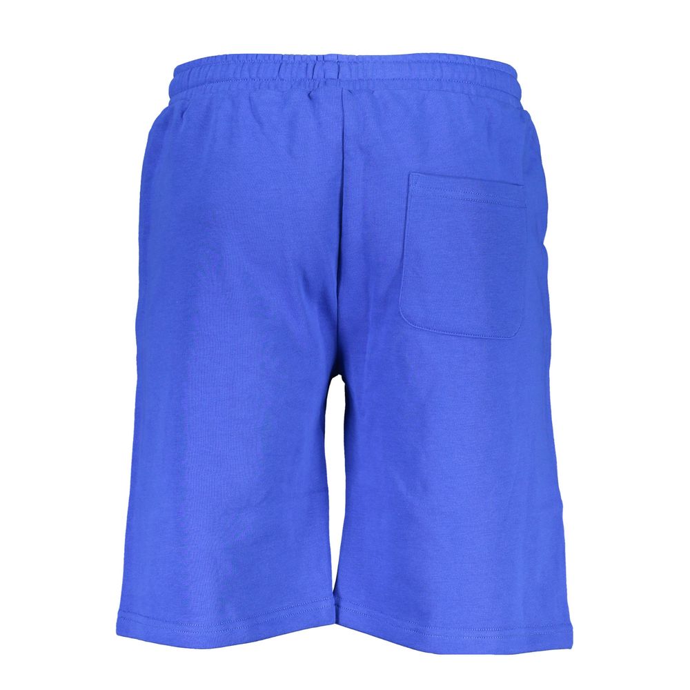 La Martina Blue Cotton Pant - Sporty Bermuda with Style
