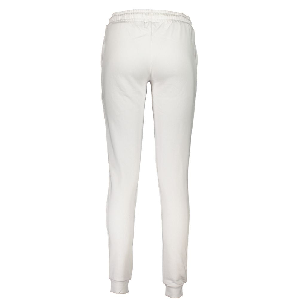 Cavalli Class White Cotton Sports Trousers