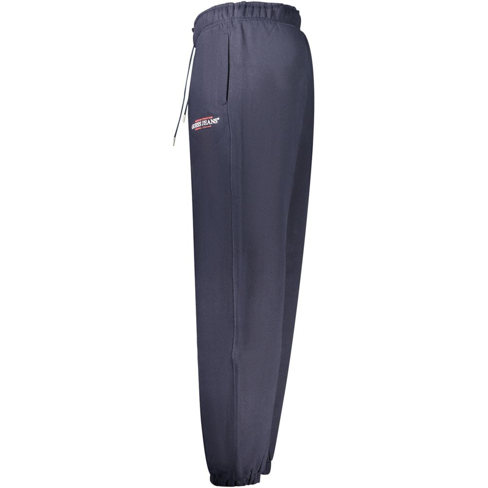 Guess Jeans Blue Cotton Sports Trousers
