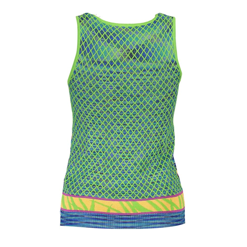 Desigual Green Cotton Tank Top - Embrace Your Individuality